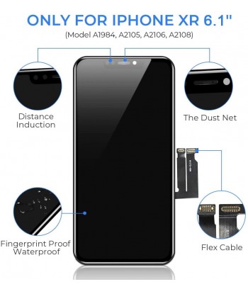 iPhone XR Screen Replacement 6.1 inch LCD Display with 3D Touch Display Digitizer Assembly with All Repair Tools