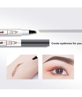 Eyebrow Pen, 4 Point Eyebrow Pencil Waterproof Eye Brown Makeup,Eyebrow Kits with 3 Eyebrow Stencil,1 Brow Razor