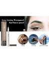 Eyebrow Pen, 4 Point Eyebrow Pencil Waterproof Eye Brown Makeup,Eyebrow Kits with 3 Eyebrow Stencil,1 Brow Razor