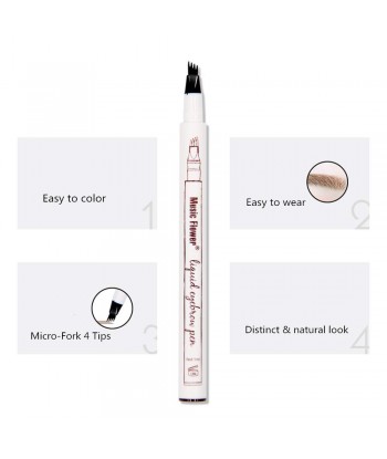 Eyebrow Pen, 4 Point Eyebrow Pencil Waterproof Eye Brown Makeup,Eyebrow Kits with 3 Eyebrow Stencil,1 Brow Razor