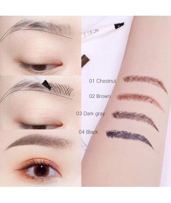 Eyebrow Pen, 4 Point Eyebrow Pencil Waterproof Eye Brown Makeup,Eyebrow Kits with 3 Eyebrow Stencil,1 Brow Razor