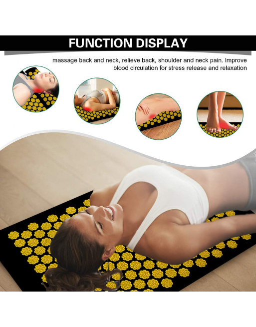 Acupressure Mat for Back Pain Relief,Acupressure Mat Large Help for Muscle Relaxation