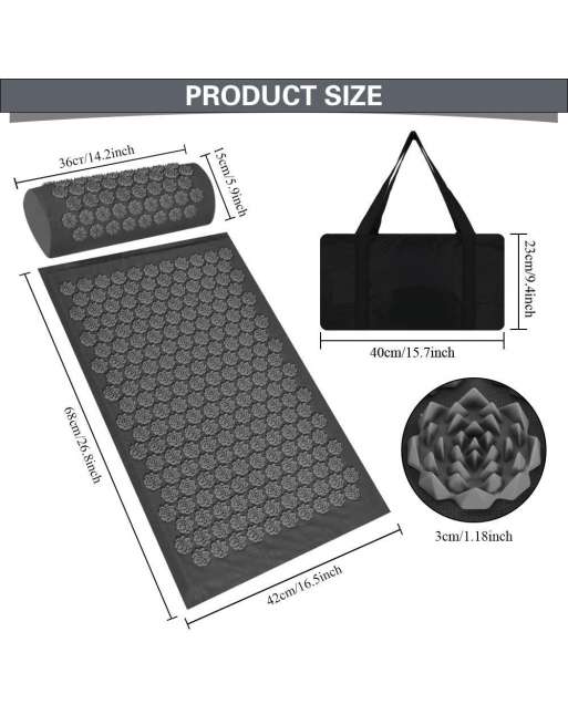 Acupressure Mat for Back Pain Relief,Acupressure Mat Large Help for Muscle Relaxation