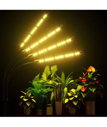 SENJWARM Grow Light with Stand, Grow Lights for Indoor Plants with Full Spectrum, 10 Dimmable Brightness, 4/8/12H Timer