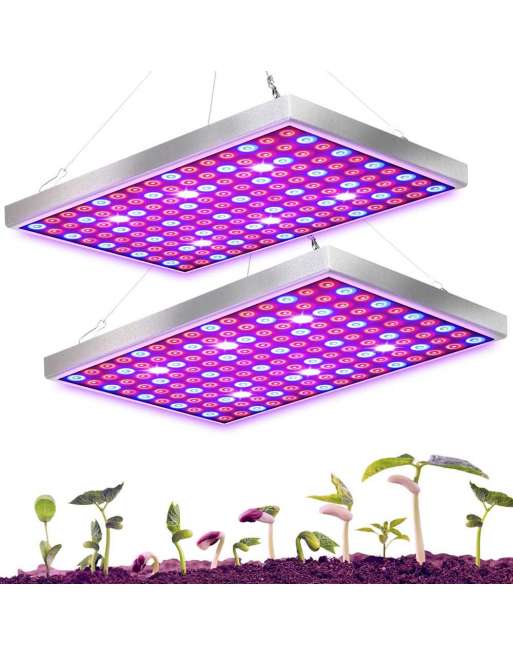 SENJWARM LED Grow Light for Indoor Plants, 45W Plant Lights Full Spectrum Panel Grow Light for Seedlings, Succulents(2 PACK)