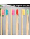 SENJWARM 18 Pieces Bamboo Toothbrushes Biodegradable Tooth Brush Natural with BPA-Free Nylon Bristles