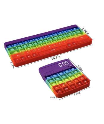 Squeeze Toy Push Pop Bubble Keyboard Mouse Calculator Set Lettered Fijet Toy Push Pop Bubble Stress Relief Infinite Bubble Wrap