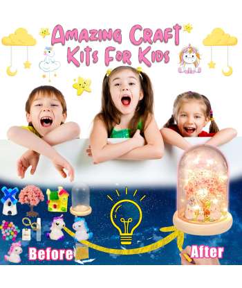 SENJWARM Make Your Own Unicorn Night Light - Unicorn Craft Kit for Kids