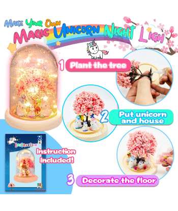 SENJWARM Make Your Own Unicorn Night Light - Unicorn Craft Kit for Kids