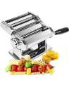 Pasta Maker Machine  Heavy Duty Steel Construction  Roller with Pasta Cutter - Hand Crank and Instructions