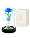 SENJWARM Blue Colorful Artificial Flower Rose Gift,Light Up Rose Flowers Gift