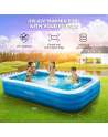 SENJWARM Inflatable Swimming Pool, 120" X 72" X 22" Full-Sized Family Inflatable Pools for Kiddie