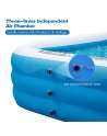 SENJWARM Inflatable Swimming Pool, 120" X 72" X 22" Full-Sized Family Inflatable Pools for Kiddie