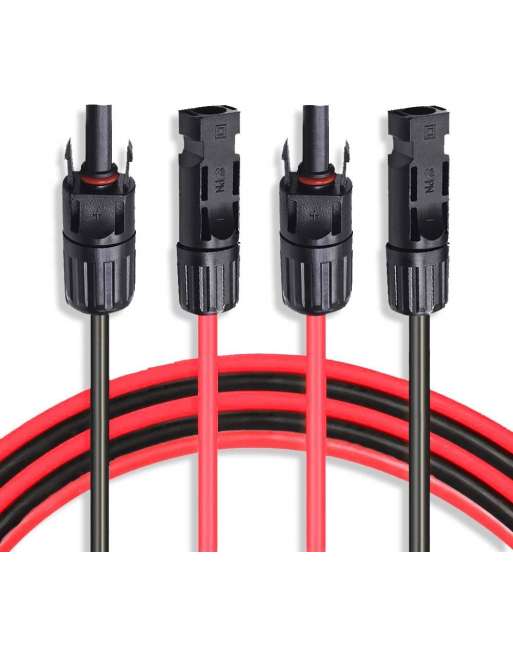 10AWG Solar Extension Cable Wire 10 Feet  Solar Panel Adaptor Cable with MC4-Female and Male Connector