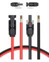 10AWG Solar Extension Cable with Female and Male Connector Solar Panel Adaptor Kit Tool (6FT Red + 6FT Black)