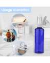 Blue Spray Bottles PET Empty Fine Mist Plastic Mini Travel Bottle Set