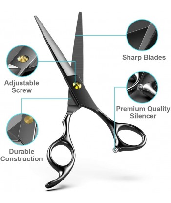 Hair Cutting Scissors Professional Barber 6.5 inch Shears for Men Women Kids Salon Home