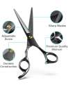 Hair Cutting Scissors Professional Barber 6.5 inch Shears for Men Women Kids Salon Home