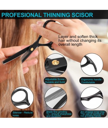 Home Hair Scissors Set, Haircut Scissors Kit with Thinning Hair Scissor, Hair Cutting Scissors for Women Men Kids