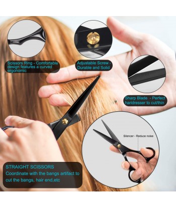 Home Hair Scissors Set, Haircut Scissors Kit with Thinning Hair Scissor, Hair Cutting Scissors for Women Men Kids