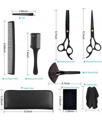 Home Hair Scissors Set, Haircut Scissors Kit with Thinning Hair Scissor, Hair Cutting Scissors for Women Men Kids