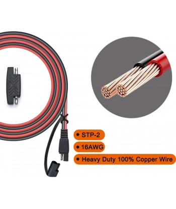 3.2 FT 12V SAE to O Ring Terminal Quick Disconnect Plug & Extension Cable Cord Connectors Replacement Charging Cables