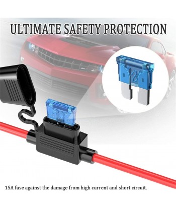 10FT 12/24V Alligator Battery Clamp to Cigarette Lighter Female Socket Extension Cord for Car Inverter Cleaners Tire Inflator