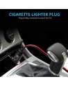 Car Replacement Cigarette Lighter Male Plug with Leads & LED Light, 12V/24V 10 inch 16AWG 15A Fuse (2 Pack)