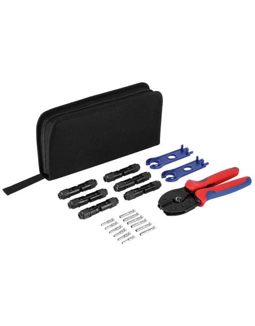 Solar Connectors Crimper Tool Kit 6 Pairs Solar Panels Connector +1 Pair Solar Connector Spanner Assembly Tools