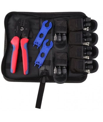 Solar Connectors Crimper Tool Kit 6 Pairs Solar Panels Connector +1 Pair Solar Connector Spanner Assembly Tools