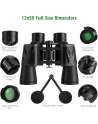 Binoculars,12x50 HD Vision BAK4 Porro Prism FMC Lens Bird Watching Travel Sightseeing Hunting Wildlife