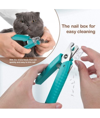 Pet Nail Clippers and Trimmer for Dogs Cats with LED Light and Safety Guard to Avoid Over-Cutting Nails