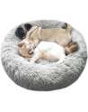 Cat Dog Bed Calming Soft Plush Faux Fur Shag Donut Comfort Cuddler Improve Sleep(27inch)