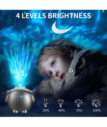 Star Projector, GRDE Night Light Projector 4 in 1 Galaxy Projector Ocean Wave Projector with Bluetooth Music Speaker