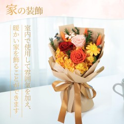 SENJWARM Preserved Flowers, Never Wither Bouquet, Fragrant Roses, with Vase, Perfect for Proposals, Birthdays, Anniversaries, Va