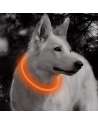 LED Dog Collar - Cuttable Water Resistant Glowing Dog Collar Light Up, USB Rechargeable