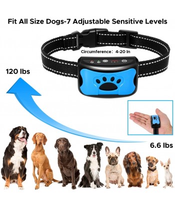 Bark Collar 2 Pack Rechargeable No Harm Dog Barking Collar with Vibration, Sound and No Shock for Dogs