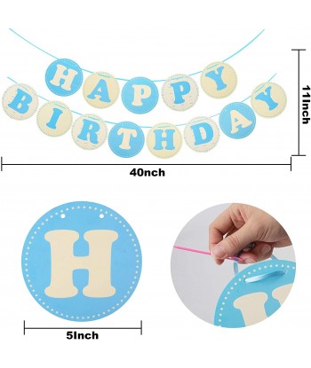 Dog Birthday Bandana Hat with 0-9 Figures Party Supplies Decoration - Banner Balloon Hanging Swirls 1st Birthday Dog Boy Girl