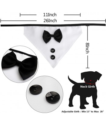 Wedding Dog Bandana Top Hat Bowtie Set Pet Scarf Wedding Attire Birthday Party Costume