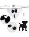 Wedding Dog Bandana Top Hat Bowtie Set Pet Scarf Wedding Attire Birthday Party Costume