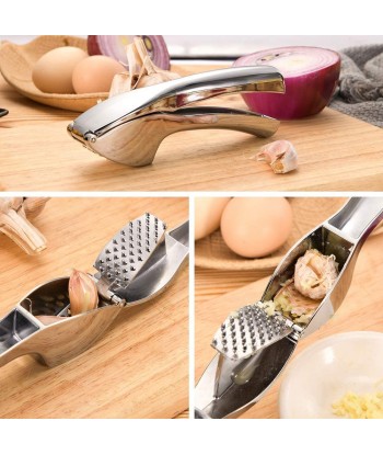 Garlic Press, Stainless Steel Mincer, Crusher & Peeler Set - Professional Grade, Easy Clean, Dishwasher Safe & Rust-proof