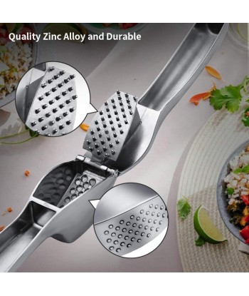 Garlic Press, Stainless Steel Mincer, Crusher & Peeler Set - Professional Grade, Easy Clean, Dishwasher Safe & Rust-proof