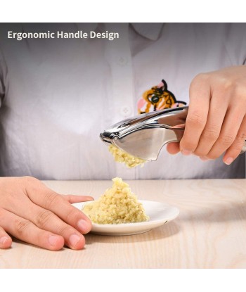 Garlic Press, Stainless Steel Mincer, Crusher & Peeler Set - Professional Grade, Easy Clean, Dishwasher Safe & Rust-proof