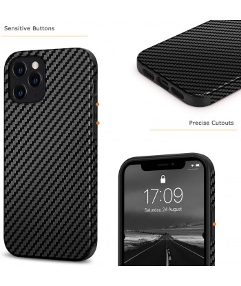 Compatible with iPhone 12/12 Pro Case Carbon Fiber Leather Design with TPU Hybrid Slim Case Compatible for iPhone 12/12 Pro