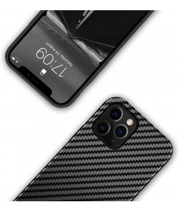 Compatible with iPhone 12/12 Pro Case Carbon Fiber Leather Design with TPU Hybrid Slim Case Compatible for iPhone 12/12 Pro