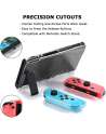 Dockable Protective Case Compatible with Nintendo Switch Separable Crystal Clear Case Console and Joy-Con Controllers (Clear)