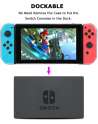 Dockable Protective Case Compatible with Nintendo Switch Separable Crystal Clear Case Console and Joy-Con Controllers (Clear)