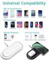 Dual Wireless Charger, 20W 2 in 1 Wireless Charging Stand for iPhone,Airpods,Qi Wireless Fast Charging for Samsung Galaxy