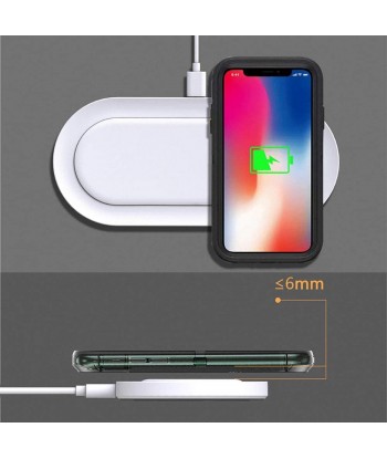 Dual Wireless Charger, 20W 2 in 1 Wireless Charging Stand for iPhone,Airpods,Qi Wireless Fast Charging for Samsung Galaxy