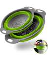 Collapsible Colanders with Handles with Extendable Handles Perfect for Draining Pasta Vegetable fruit 2 PCS